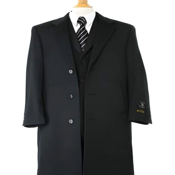 Mens Overcoat Topcoat For Men Winter Fabric -Luxurious Dark